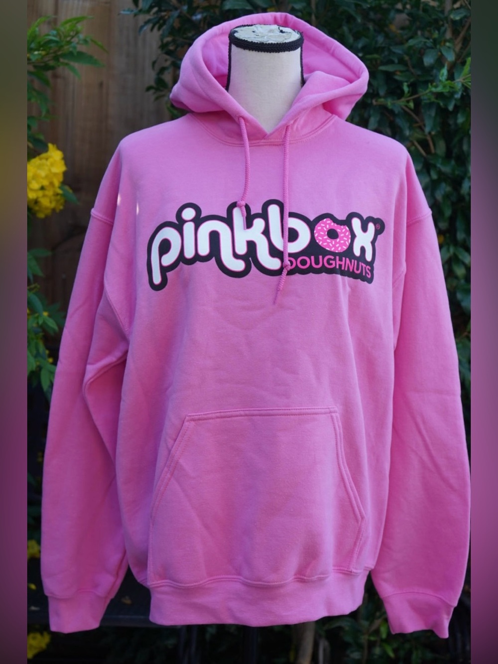 Gildan Pink Pinkbox Doughnuts Crewneck Sweatshirt